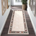 thumbnail image 6 of Garvee 2x6 Bordered Runner Rugs for Hallway, Non-Slip Washable Rugs Modern Soft Throw Rugs Low-Pile Stain Resistant Carpet for Kitchen Entryway Bathroom, Beige, 6 of 7