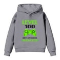 thumbnail image 6 of IWRICH Kids 100 Days of School Hoodies Long Sleeve Fleece Lined Hooded Sweatshirts Cute Tops,Size 2-14 Years Grey 130, 6 of 7