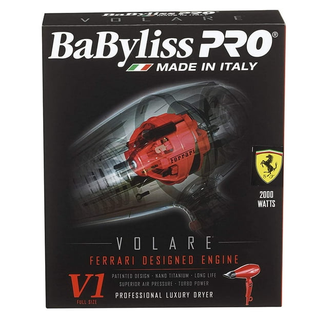 Sèche cheveux Babyliss Pro Acier Fx ionique en Acier Inoxydable moteur  Ferrari