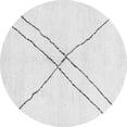 thumbnail image 1 of Ahgly Company Indoor Round Solid Gray Modern Area Rugs, 8' Round, 1 of 4