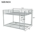 thumbnail image 4 of Euroco Metal Full Size Bunk Bed Low Profile Bunk with Ladder for Kids Teens, Space-Saving Steel Bed for Limited Room,, 4 of 11