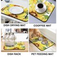 thumbnail image 4 of 2 Pack Washable Rubber Sunflower Cute Floral Dish Drying Mats for Kitchen Counter Home Large Coffee Bar Pad Accessories and Decor for Utensils Stemware (2pcs 18''x24''+19.5''x12''), 4 of 6