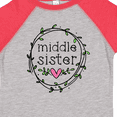 thumbnail image 4 of Inktastic Middle Sister Leaves, Circle, Heart Girls Toddler T-Shirt, 4 of 5