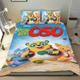 thumbnail image 1 of Agente Oso Conjunto de sábanas temático, trío de piezas, cómodo y amigable con la piel, diseño único, regalo de decoración para el hogar para familiares, amigos y fans, 90 cm * 190 cm, 1 of 6