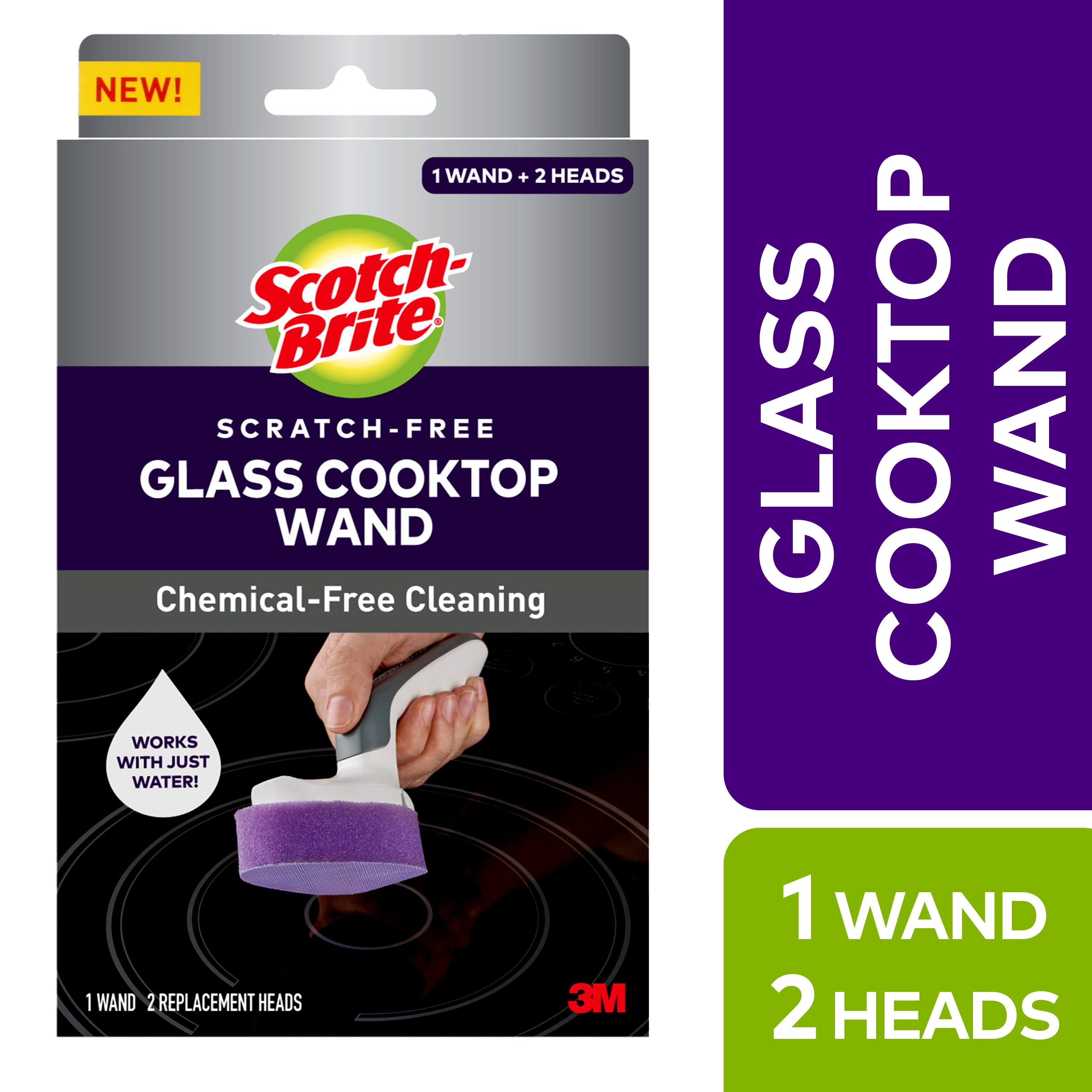 ScotchBrite NonScratch Glass Cooktop Wand with 2 Replacement Heads