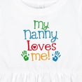 thumbnail image 4 of Inktastic My Nanny Loves Me Grandson Girls Baby Dress, 4 of 5