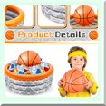 thumbnail image 5 of Basketball Fun Cooler - Inflatable Ice Serving Bar for Kids Birthday Party, Pool, Summer Beach Decor - Sports Themed Food Drink Container (2 Pcs), 5 of 5