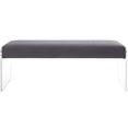 thumbnail image 3 of Modway Roam Modern Style Performance Velvet and Acrylic Bench in Gray, 3 of 5