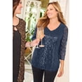 thumbnail image 2 of Catherines Women's Plus Size V-Neck Sequin Top, 2 of 3
