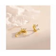 thumbnail image 2 of Aretes Plata Largos Xtellar  Con Zafiro Y Diamantes Elegancia Moderna, 2 of 3