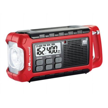 Midland - Weather Alert Radio - Red, Black