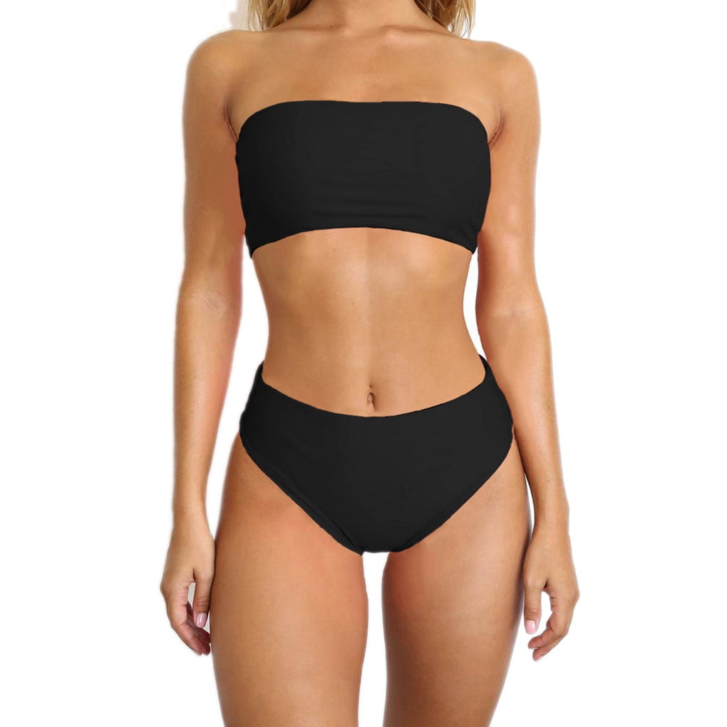 orange tube top bathing suit