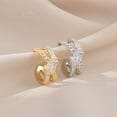 thumbnail image 3 of Guardurnaity Anillo de apertura para mujer, decoración de circonita geométrica de cobre, anillos de moda, decoraciones de mano ajustables, Ropa, zapatos y accesorios Miscelánea Plata, 3 of 6