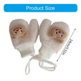 thumbnail image 3 of Cartoon Bear Gloves for Kids 2-5 Years Old, Comfortable Warm Gloves Fingerless/Full Finger Mitts for Winter Outdoor plush white, 3 of 4