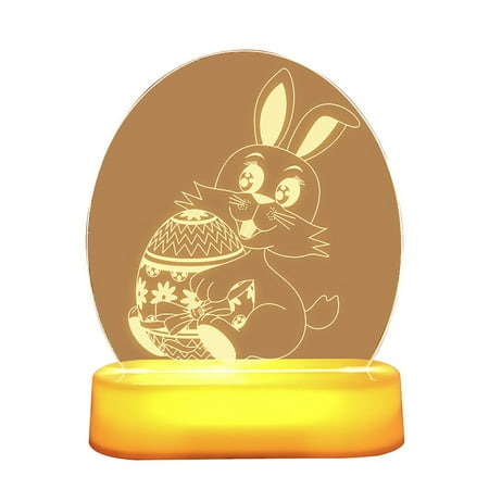 

Dengmore Easter Gift Engraved Egg Bedside Lamps Night Light Birthday Gifts for Kids Wedding Christmas Decoration