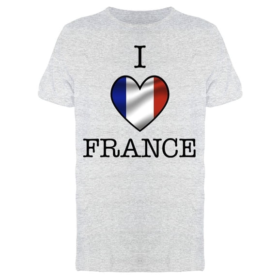 I Heart France Flg Colors Tee Men's -Image by Shutterstock