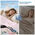 thumbnail image 2 of Love Mom Cooling Blanket, Lightweight Breathable Summer Throw Blanket with Double Sided Cold Effect, Blue Pink Spring Floral Botanical Picnic Beach Blankets Bed Sheet for Hot Sleepers 50"x60", 2 of 8