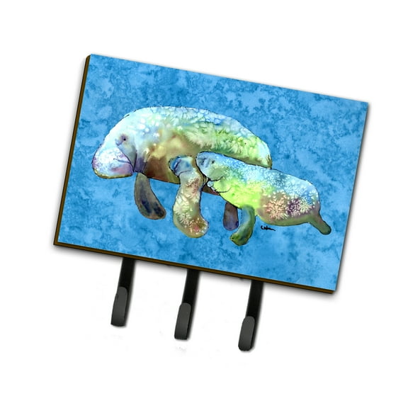 Carolines Treasures 8660TH68 Manatee Leash or Key Holder Triple Hook multicolor