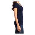 thumbnail image 3 of Yellow Rooster Women's Juniors Very Important V-Neck Cotton Tee New Navy XL, 3 of 6