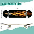 thumbnail image 2 of 31'' Complete Skateboard 7 Layer Canadian Maple Double Kick Deck Skateboards burning torch fire royalty free photos Skate Board for Beginner Adult Gifts, 2 of 5