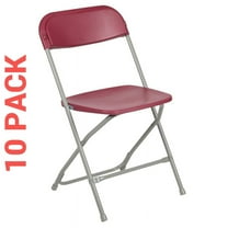 10 PACK 300 Lbs Weight Capacity Commercial Quality Red Stackable Plastic Folding Chair