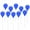 Blue, variant on 10-Piece Balloon Cake Toppers Set - Colorful Clay Balloon Picks, Round Shaped for Cupcakes & Cakes, Ideal for Birthday, Wedding, & Valentine's Day Party Decorations