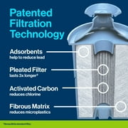 Brita Large 10 Cup Water Filter Pitcher with 1 Brita Elite Filter, Made Without BPA, Huron, White