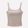 thumbnail image 6 of Fsgntruao Camisole Tank Top for Women with Built In Bra Padded Spaghetti Strap Sleeveless Blouses with Chest Pad No Steel Rings Bottom Underwear Yoga Sports Tops Layering Crop Top Undershirt, 6 of 7