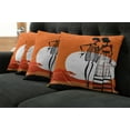 thumbnail image 5 of Ambesonne African Throw Pillow Cover 4 Pack, Women on Desert, 18", White Orange Black, 5 of 5