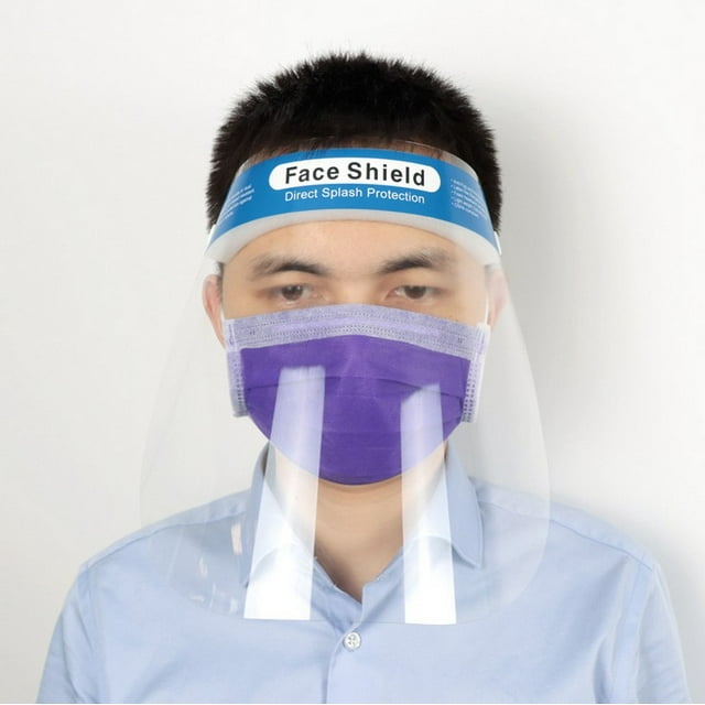 Chainplus Masque de Sécurité pour le Visage, 5 Pcs Réutilisable Ajustable Transparent Protection Anti-Éclaboussures pour Hommes et Femmes
