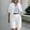White, variant on BLTIBY 2 Piece Sets for Women Summer Solid Color Loose Short Sleeve Lapel Button Shirts Wide Leg Shorts Vacation Outfits with Pockets 2025 White XL