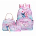 thumbnail image 1 of 3Pcs/Set Disney Lilo Stitch Backpack Colorful Bag Boys Girls School bags Teenager with Lunch Bag Travel Mochilas, 1 of 4