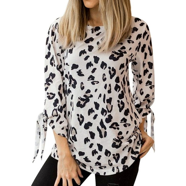 womens long sleeve leopard top