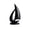 Black, variant on Honmine Modern Abstract Sailboat Sculpture for Home, 3D Printed Statue Decorative Art, Nordic Style Sailboat Model for Living Room, Office Shelf