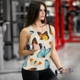 thumbnail image 6 of Bixox Women's Butterflies Printed Sleeveless Fitness Workout Running Quick-Dry Tank Top, 6 of 7