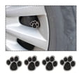 thumbnail image 1 of Yimiti 4Pcs Car Rhinestone Tire Valve Stem Cover Feet Bear Paw Shape,Black, 1 of 8