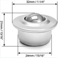 thumbnail image 3 of Rodamiento transportador de 6 piezas, unidad de rodamiento de bolas duradera de 16 mm, rodamiento de bolas, acero inoxidable, base universal, 3 of 4