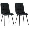 thumbnail image 1 of CorLiving Nash Modern Velvet Upholstered Dining Chair Set of 2 - Dining Room Chairs, Kitchen Chairs, Side Chairs for Dining Table - Stylish Chair Set for Kitchen & Dining Room, 1 of 9