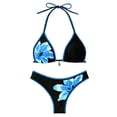 thumbnail image 5 of Bikini Sets for Women Printed Bandeau Triangle Top And Tied Side Bottom Womens Swimsuits Swimsuit, 5 of 5