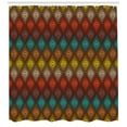 thumbnail image 2 of Ambesonne Geometric Shower Curtain, Folk Dots in Diamond Form, 69"Wx84"L, Multicolor, 2 of 2