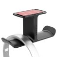 thumbnail image 1 of Yocice Soporte Para Auriculares Mejorado Soporte Para Auriculares Gancho De Montaje De Diseño De Doble Colgante Con Cinta Adhesiva Fuerte Para Auriculares H02U-Negro-1 Pieza (Doble Colgante), 1 of 5