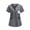 Dark Gray, variant on Blouses for Women V Neck Uniform Tunic Top Clinic Attendant Workwear Short Sleeve Shirt