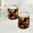 thumbnail image 2 of Yayeee 2 Pack Qtip Holder Bathroom Cotton Swab Canister with Lid Clear Dispenser Set, Gold Flower, 2 of 6