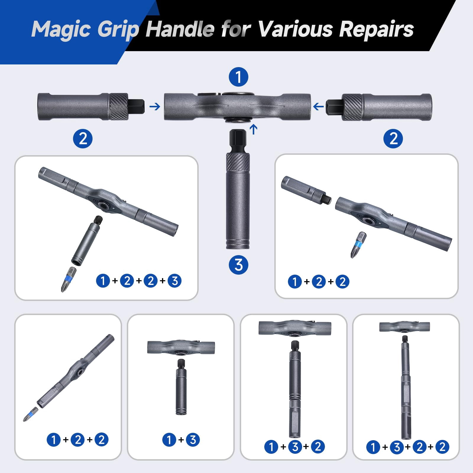 34-in-1 Magnetic Set With Ratcheting Handle Extension & 32 Precision Bits Portable Multitool Gadgets For Electronics Furniture Bicycle  Diy Repair Kit
