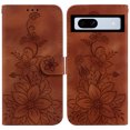 thumbnail image 2 of Compatible avec Google Pixel 7A Étui Portefeuille en Relief avec Porte-Cartes en Cuir PU à Rabat, 2 of 5