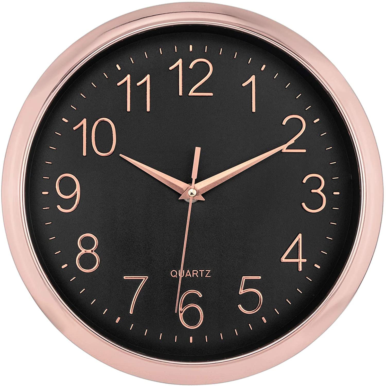 14 Inch Retro Wall Clock,Rose Paris Style Wall Clock,Silent Non-Ticking 