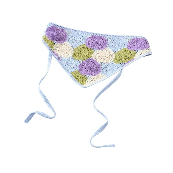 Pañuelo estampado para mujer, accesorios para la cabeza, diadema de encaje de punto, pañuelo acrílico para mujer