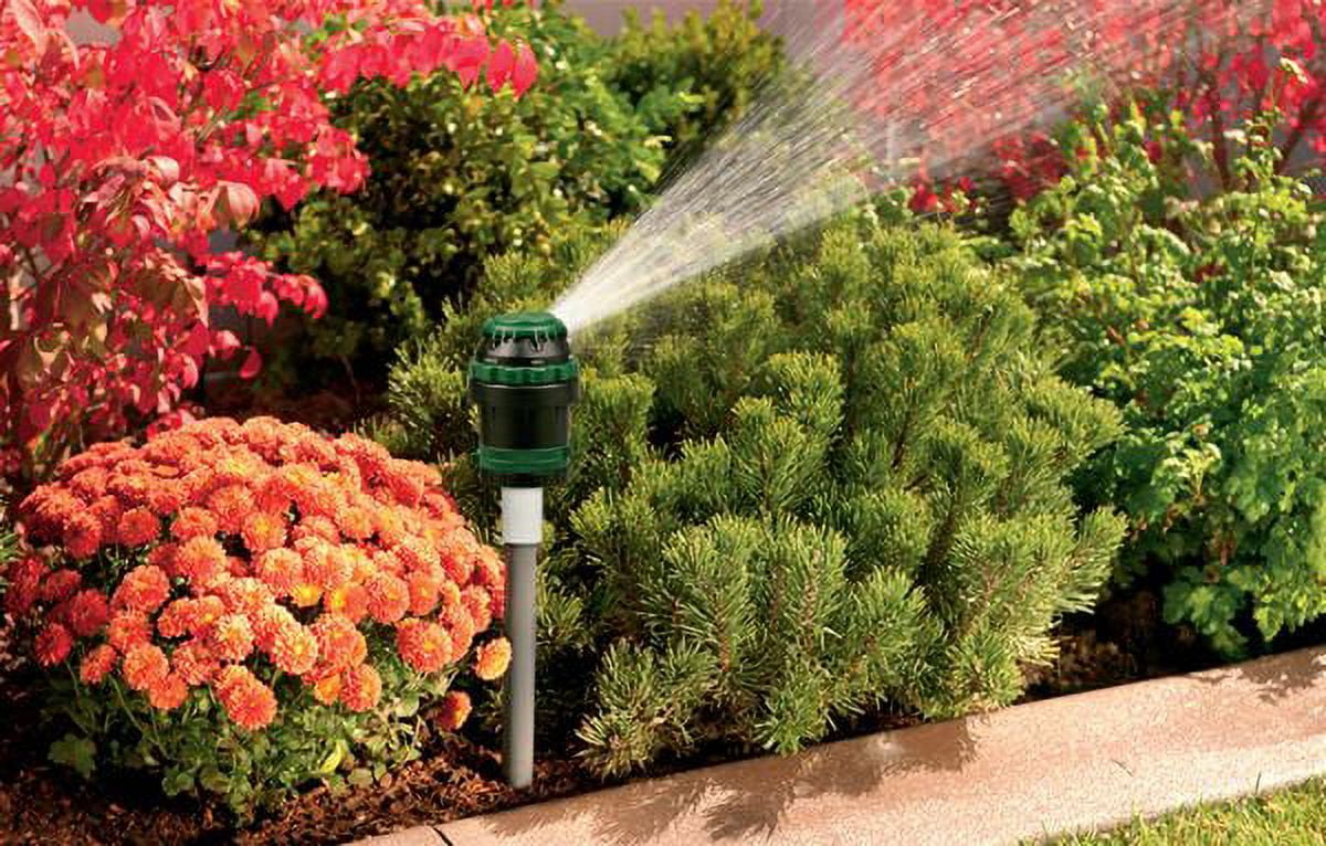 Orbit H2O-6 Gear Driven Lawn Watering Sprinkler, Hose End Rotor Sprayer - 58565N