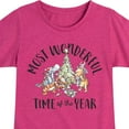 thumbnail image 3 of Disney Winnie The Pooh - Christmas Most Wonderful Time of the Year - Toddler & Youth Girls Short Sleeve T-Shirt, 3 of 5