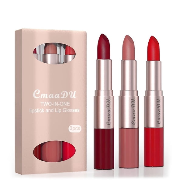 Lápiz labial YONGSHENG 3 piezas de larga duración antiadherente brillo de labios